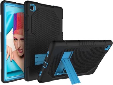 NIKCORP Oklopna maska za Samsung Galaxy Tab A7 10.4" s ugrađenim stalkom trodijelna zaštitna futrola, crna
